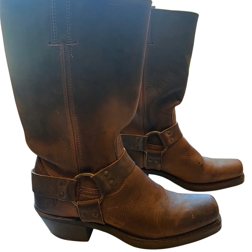 FRYE Boots  Smoke Color  Harness 12R  Size 8